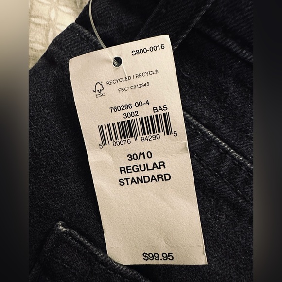 Gap High Rise Jeans Black - size 30 - Picture 5 of 5